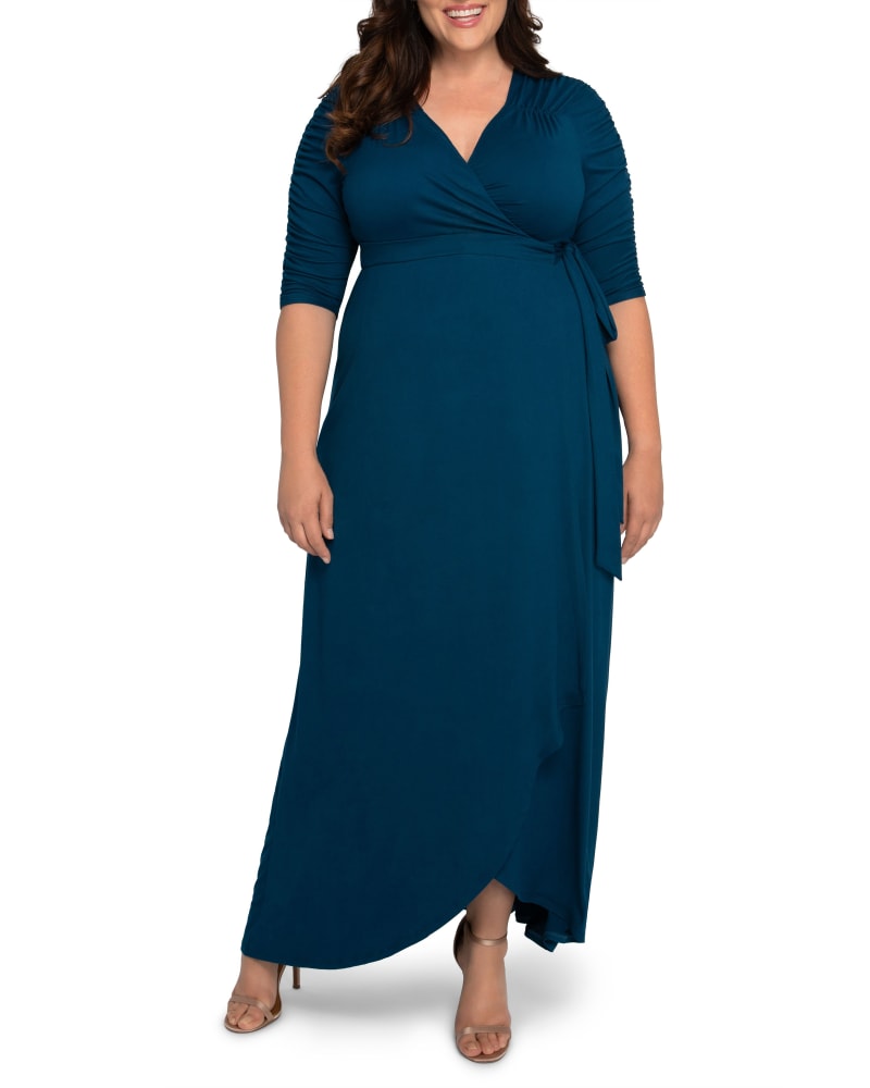 Plus size teal maxi dress cheap